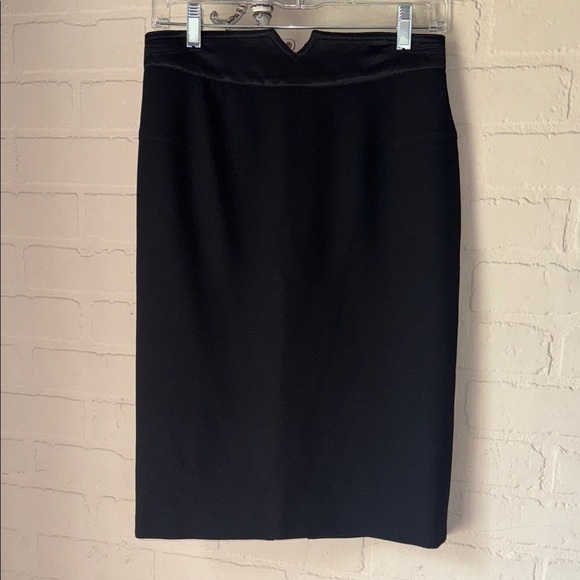 Etro wool skirt black pencil US size 6 liner made in Italy - Picture 2 of 7